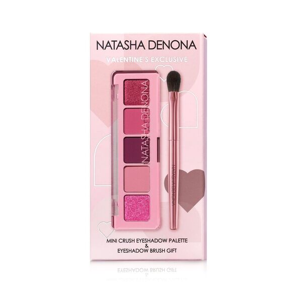 Natasha Denona Mini Crush Eyeshadow Palette Valentines Exclusive Brush Authentic - Picture 12 of 13